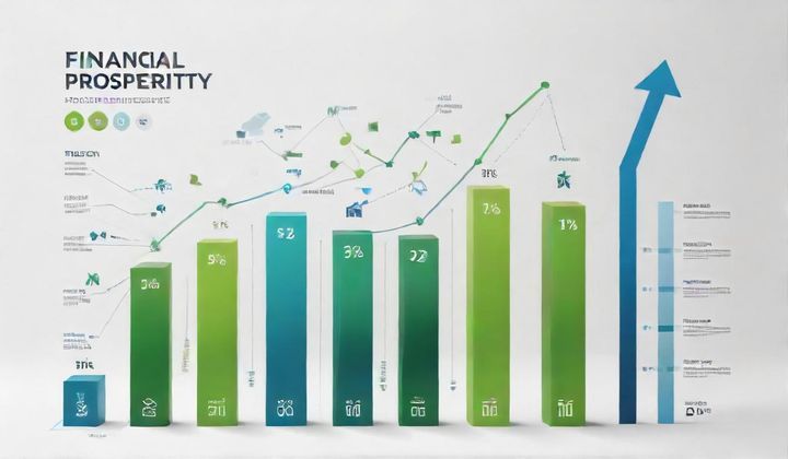 A graph showing financial growth and investment strategies