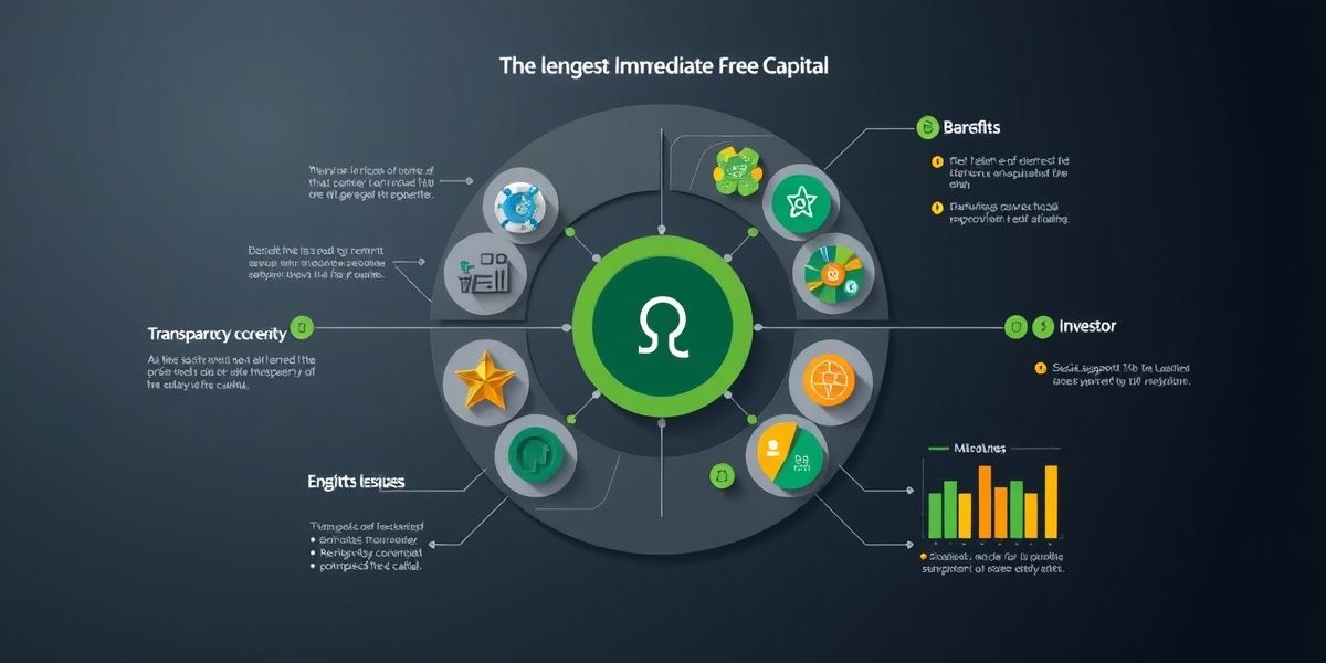 A diagram illustrating the challenges and opportunities in raising immediate free capital, featuring barriers like transparency issues along with benefits like social support and investor advice.